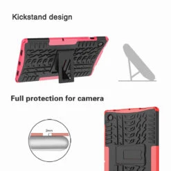 Red Heavy Duty Stand Case For Samsung Galaxy Tab A8 10.5" X200, X205 -Cheap NewCase Store galaxy tab a8 kickstand case red 5 75198.1663729462