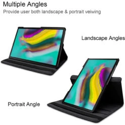 Black Rotating 360 Case For Samsung Galaxy Tab S5e 10.5 T720 T725 -Cheap NewCase Store galaxy tab s5e 360 rotating case black 5 53120.1645679283