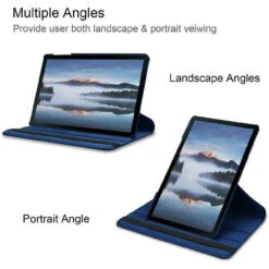 Premium Navy Galaxy Tab S6 Lite 10.5 360 Degree Rotating Case Cover -Cheap NewCase Store galaxy tab s5e 360 rotating case navy 4 36117.1624935035