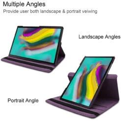 Purple Galaxy Tab S6 Lite 10.5 360 Degree Rotating PU Leather Case -Cheap NewCase Store galaxy tab s5e 360 rotating case purple 4 41272.1599097730