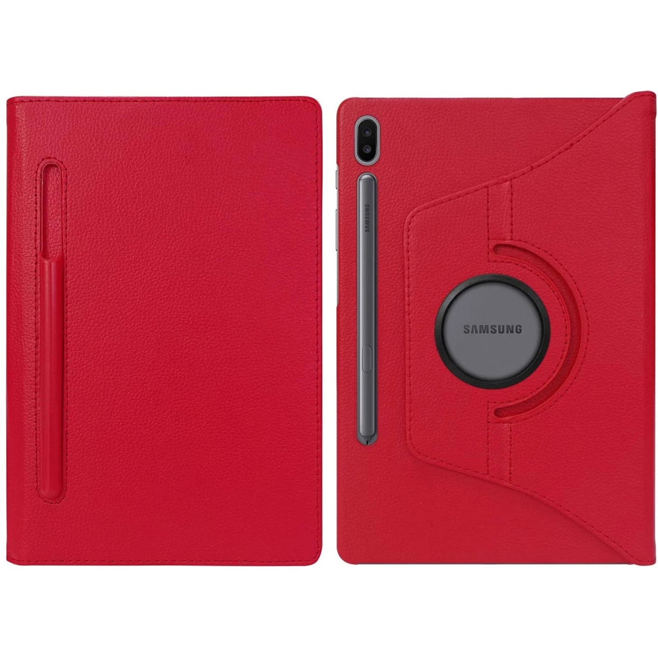 Red 360 Rotating Synthetic Leather Stand Case For Galaxy Tab S6 10.5 3 Red 360 Rotating Synthetic Leather Stand Case For Galaxy Tab S6 10.5 - Image 3