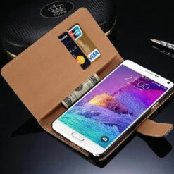 Stylish Hot Pink Samsung Galaxy Note 4 Genuine Leather Wallet Case 5 Stylish Hot Pink Samsung Galaxy Note 4 Genuine Leather Wallet Case -Cheap NewCase Store galaxy note 4 genuine leather wallet black 1 00505.1430528061