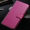 Stylish Hot Pink Samsung Galaxy Note 4 Genuine Leather Wallet Case