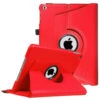 Red Apple IPad 2 / 3 / 4 360 Degree Rotating Synthetic Leather Case
