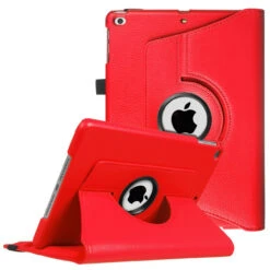 Red Apple IPad 2 / 3 / 4 360 Degree Rotating Synthetic Leather Case