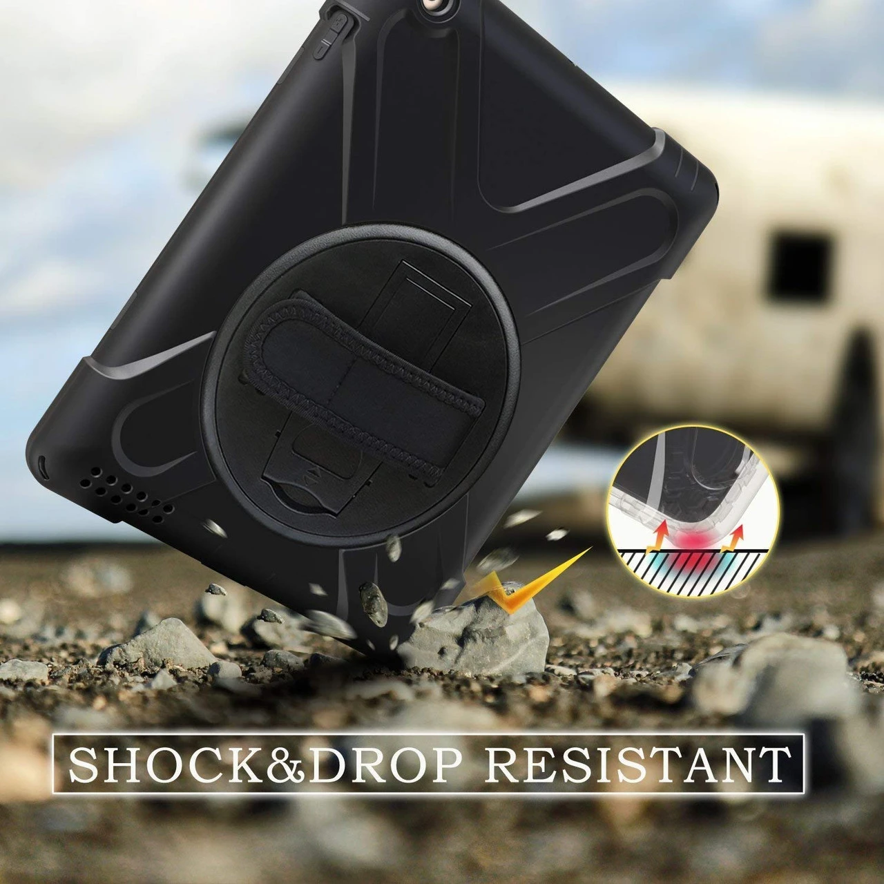 Apple IPad Air 2 Shock Proof Armor Defender Shoulder Strap Case 5 Apple IPad Air 2 Shock Proof Armor Defender Shoulder Strap Case - Image 5