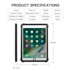 IPad 2017 / 2018 5th 6th Generation Waterproof Dirtproof Dropproof Case -Cheap NewCase Store ipad air 2 waterproof case black 14 70193.1694122796