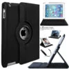 Black IPad 7th Gen 10.2 2019 360 Degree Rotating Synthetic Leather Case