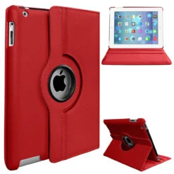 Red 360 Degree Rotating Synthetic Leather Case For IPad Air 3 10.5" 2019
