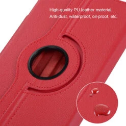 Red 360 Degree Rotating Synthetic Leather Case For IPad Air 3 10.5" 2019 -Cheap NewCase Store ipad air 3 360 rotating leather red 4 39464.1595489989