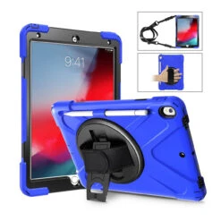 Blue Apple IPad Air 3 10.5" 2019 Heavy Duty Shoulder Strap Case -Cheap NewCase Store ipad air 3 heavy duty shoulder strap blue 3 15209.1683081185