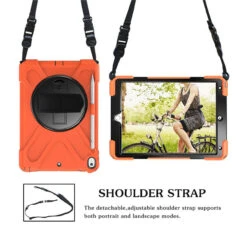 Orange Apple IPad Air 3 10.5" 2019 Tough Armer Shoulder Strap Case -Cheap NewCase Store ipad air 3 heavy duty shoulder strap orange 5 52893.1595480758
