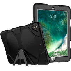 Black Apple IPad Air 3 10.5" 2019 Military Heavy Duty Stand Case