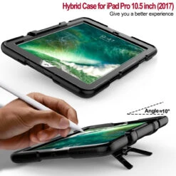 Black Apple IPad Air 3 10.5" 2019 Military Heavy Duty Stand Case -Cheap NewCase Store ipad air 3 military shock proof stand case black 5 75703.1591071811