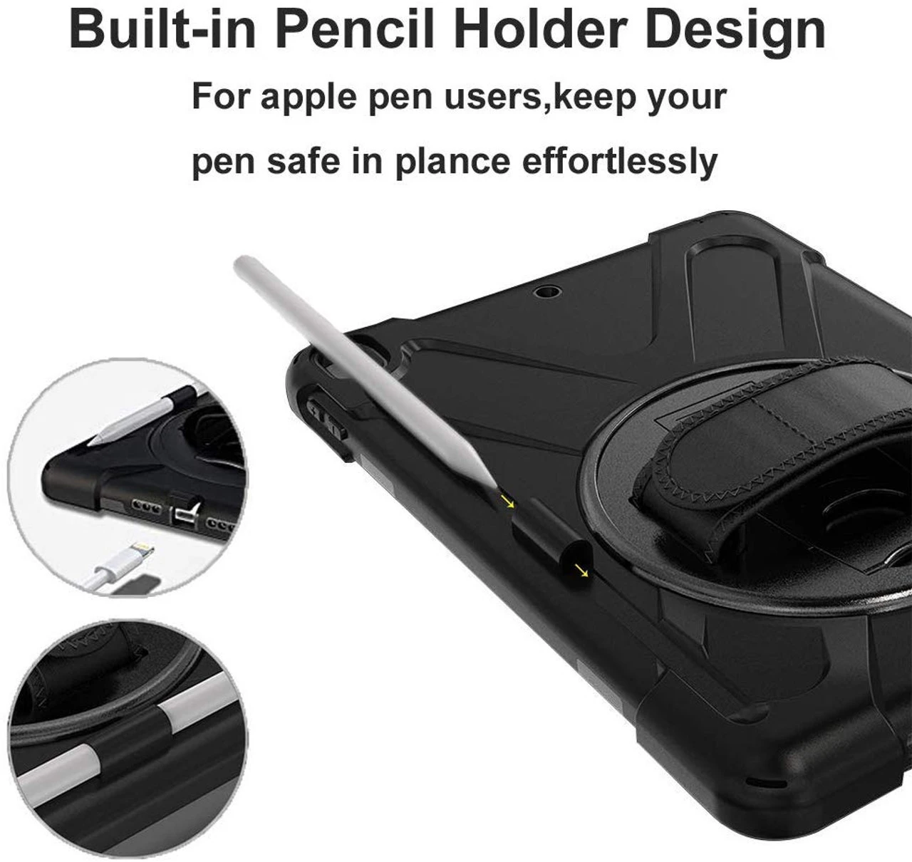 Black Apple IPad Air 3 10.5" 2019 Shock Proof Shoulder Strap Case 3 Black Apple IPad Air 3 10.5" 2019 Shock Proof Shoulder Strap Case - Image 3