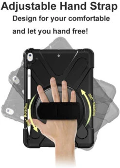 Black Apple IPad Air 3 10.5" 2019 Shock Proof Shoulder Strap Case 9 Black Apple IPad Air 3 10.5" 2019 Shock Proof Shoulder Strap Case -Cheap NewCase Store ipad air3 shoulder strap heavy duty case 4 06313.1652667166