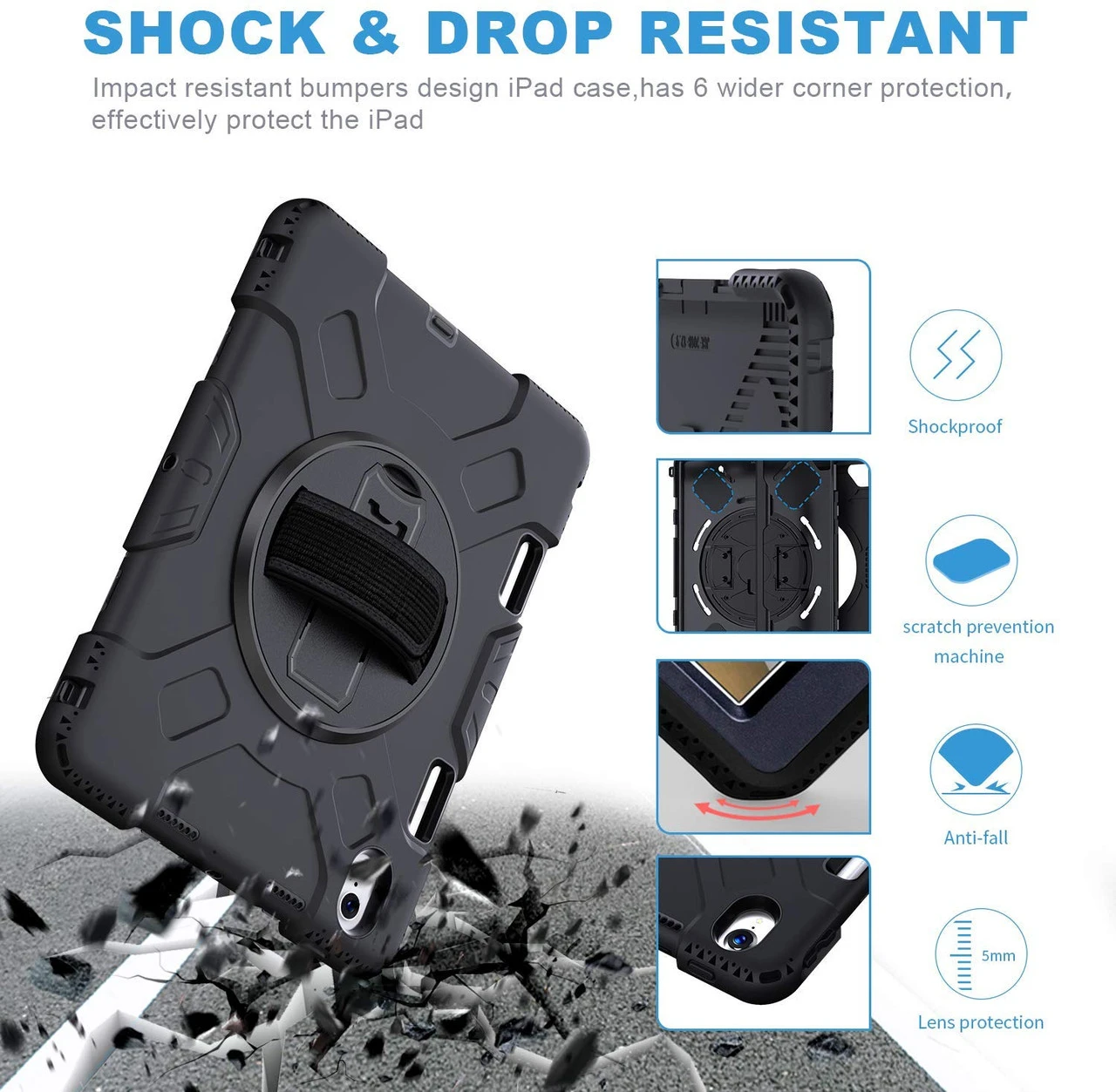 Apple IPad Air 4 10.9" Hand Shoulder Strap Heavy Duty Shockproof Case 4 Apple IPad Air 4 10.9" Hand Shoulder Strap Heavy Duty Shockproof Case - Image 4