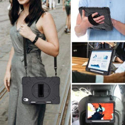 Apple IPad Air 4 10.9" Hand Shoulder Strap Heavy Duty Shockproof Case 11 Apple IPad Air 4 10.9" Hand Shoulder Strap Heavy Duty Shockproof Case -Cheap NewCase Store ipad pro 11 shoulder strap heavy duty case 5 24704.1625639488