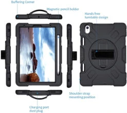 Apple IPad Air 4 10.9" Hand Shoulder Strap Heavy Duty Shockproof Case 13 Apple IPad Air 4 10.9" Hand Shoulder Strap Heavy Duty Shockproof Case -Cheap NewCase Store ipad pro 11 shoulder strap heavy duty case 7 55859.1625639495