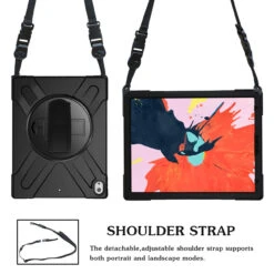 IPad Pro 12.9" 3rd Gen 2018 Shock Proof Defender Shoulder Strap Case -Cheap NewCase Store ipad pro 12 9 hybrid armor shoulder strap black 4 72667.1581201305