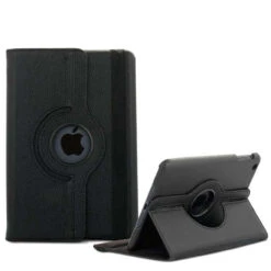 Black Apple IPad Air 2 Rotating Leather Flip Stand Case Cover