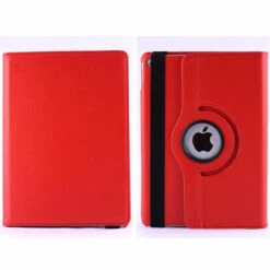 Red Smart 360 Rotational Leather Stand Case For Apple IPad Air 2