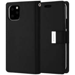 Black IPhone 11 Genuine Mercury Rich Diary Card Slot Wallet Case -Cheap NewCase Store iphone 11 11 pro rich diary black 6 88472.1687317146