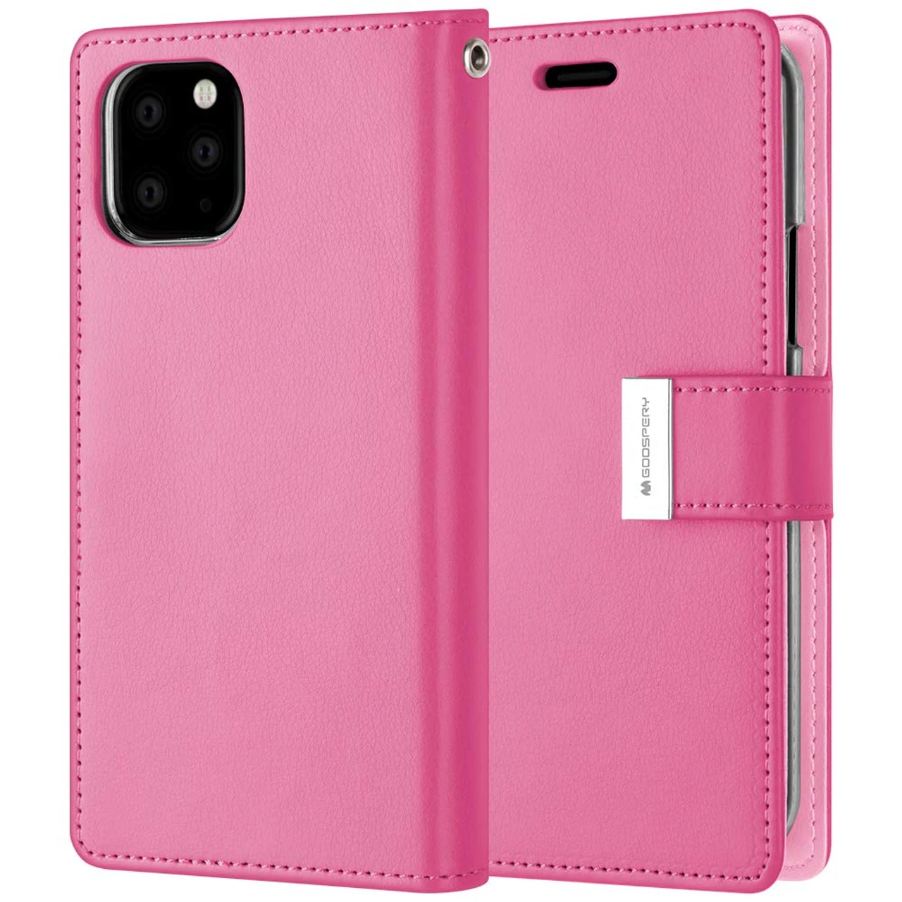 Hot Pink IPhone 11 Pro MAX Mercury Rich Diary Wallet Card Case 5 Hot Pink IPhone 11 Pro MAX Mercury Rich Diary Wallet Card Case - Image 5