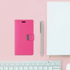 Fashionable Hot Pink Mercury Rich Diary Wallet Case For IPhone 11 Pro -Cheap NewCase Store iphone 11 11 pro rich diary hot pink 6 97484.1571599054