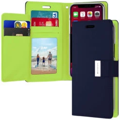 Premium Navy IPhone 11 Genuine Mercury Rich Diary Wallet Case