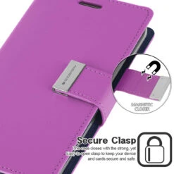 Stylish Purple IPhone 11 Pro MAX Genuine Rich Diary Wallet Card Case -Cheap NewCase Store iphone 11 11 pro rich diary purple 4 20025.1641698937