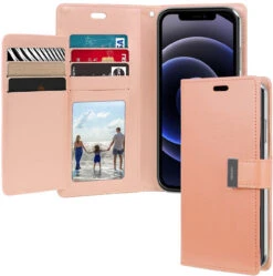 Rose Gold IPhone 11 Genuine Mercury Rich Diary Wallet Case Cover