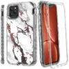 IPhone 11 Pro White / Gold Marble 3 In 1 Heavy Duty Shock Proof Case