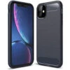 Black IPhone 11 Slim Armor Shock Proof Carbon Fibre Case Cover