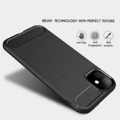 Black IPhone 11 Slim Armor Shock Proof Carbon Fibre Case Cover -Cheap NewCase Store iphone 11 carbon fiber case black 1 3 40008.1666050838