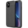 Black IPhone 11 Ultra Slim Shock Absorption Leather Texture Case