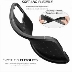 Black IPhone 11 Ultra Slim Shock Absorption Leather Texture Case -Cheap NewCase Store iphone 11 carbon fibre case leather back 7 39468.1571646716