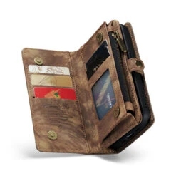 Vintage Brown 2 In 1 Wallet / Detachable Shock Proof Case For IPhone 11 -Cheap NewCase Store iphone 11 caseme multifunctional wallet brown 9 40273.1689830304