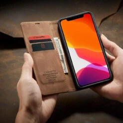 Vintage Brown CaseMe Slim Soft Wallet Case Cover For IPhone 11 -Cheap NewCase Store iphone 11 caseme wallet brown 3 51222.1675199608