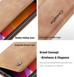 Vintage Brown CaseMe Slim Soft Wallet Case Cover For IPhone 11 -Cheap NewCase Store iphone 11 caseme wallet brown 4 02294.1675199608
