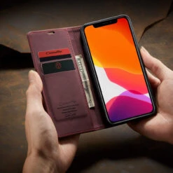 Classy Wine CaseMe Slim Soft Wallet Case Cover For IPhone 11 -Cheap NewCase Store iphone 11 caseme wallet wine 3 09209.1690891184