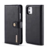 Black IPhone 11 DG.Ming Luxury Leather Wallet With Magnetic Case Cover