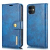Blue IPhone 11 DG.Ming 2 In 1 Leather Wallet Removable Magnetic Case