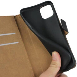 Black Genuine Leather Premium Business Wallet Case For IPhone 11 -Cheap NewCase Store iphone 11 genuine wallet black 3 07549.1571725635