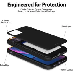 Black Goospery Slim Shock Proof Magnetic Door Case For IPhone 11 -Cheap NewCase Store iphone 11 goospery magnetic door case black 7 59225.1675299614
