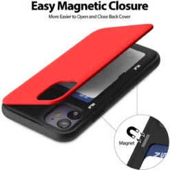 Red Mercury Slim Shock Proof Magnetic Door Case For IPhone 11 -Cheap NewCase Store iphone 11 goospery magnetic door case red 5 70567.1675299624