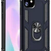 Navy Shock Proof 360 Rotating Metal Ring Stand Case For IPhone 11