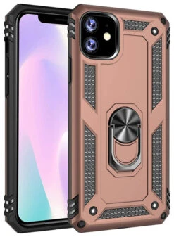 Rose Gold 360 Rotating Metal Circle Ring Stand Case For IPhone 11 Pro