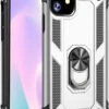 Silver IPhone 11 Slim Armor Shock Proof 360 Rotating Metal Stand Case