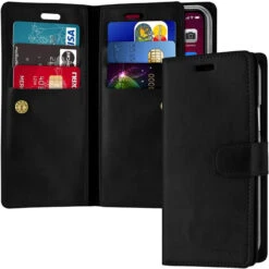 Black IPhone 11 Pro Genuine Mercury Mansoor Diary Wallet Case